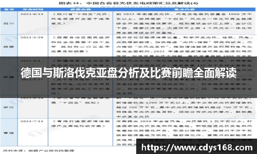 德国与斯洛伐克亚盘分析及比赛前瞻全面解读